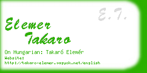 elemer takaro business card